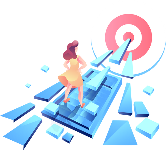 Target Digital Marketing Illustration